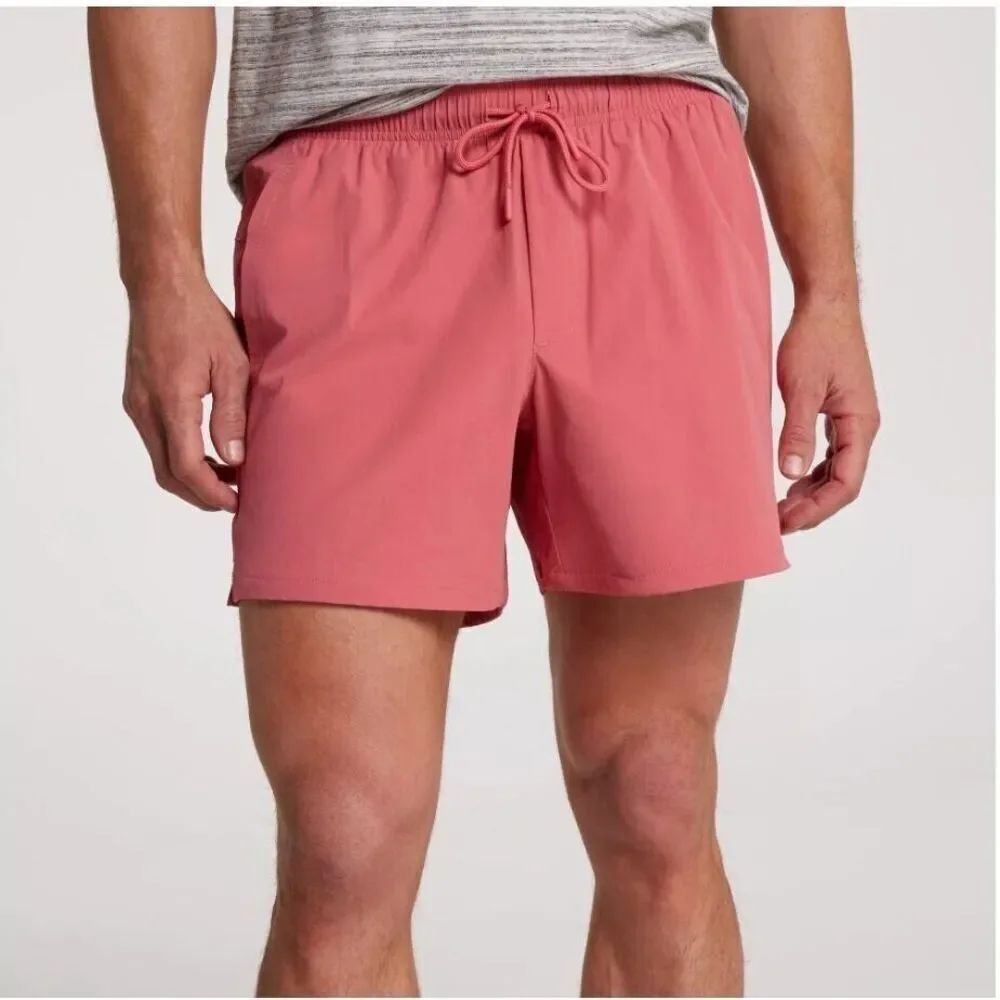 VRST Men's 5 Inch Everyday Woven Nylon Shorts sz S in pink rouge NWT